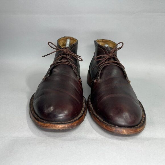 Frye Oliver Boots Men's Size 9D Brown Leather Lace Up Casual Chukka Boots - Picture 2 of 12